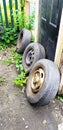 Disused wheels and Tyres