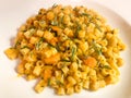 Ditalini Pasta with Chickpeas and Butternut Squash Royalty Free Stock Photo