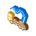 ditch digger civil engineer isometric icon vector illustration