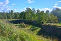 Ditches of the Quartermaster mountain in Vyborg, Russia