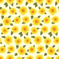 Ditsy floral pattern with small daffodils