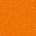 Ditsy love heart vector seamless background pattern in boho style. Orange monochrome flower hearts dense backdrop