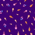 Ditsy small ice cream pattern design Royalty Free Stock Photo