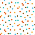 Ditsy vector polka dot pattern