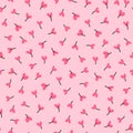 Ditsy vector seamless pattern with hearts on pink background. Happy valentines day Texture for web, print, wrapping paper, wedding