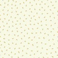 Ditzy buttercup vector seamless pattern background. Hand-drawn tiny yellow green floral repeat backdrop. Perennial