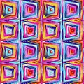Ditzy pixel abstract rainbow seamless pattern backdrop. Modern playful variegated repeating graphic design for kids