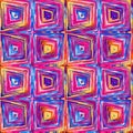 Ditzy pixel abstract rainbow seamless pattern backdrop. Modern playful variegated repeating graphic design for kids