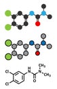 Diuron (DCMU) herbicide molecule
