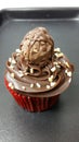 Div chocolate cupcake Royalty Free Stock Photo