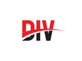 DIV Letter Initial Logo Design Vector Illustration