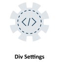 Div Settings Isolated and Vector Icon for Technology