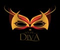 Diva Logo with Masquerade Glasses