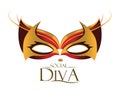 Diva Logo with Masquerade Glasses