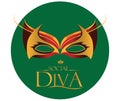 Diva Logo with Masquerade Glasses