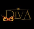 Diva Logo with Masquerade Glasses