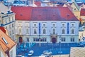 Divadlo Reduta Reduta Theater facade on Zelny Trh Cabbage market square, on March 10 in Brno, Czech Republic