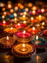 Divali Candles Lighting Up The Holiday