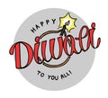 Divali, dipavali, deepavali, deepawali, diwali lettering, vector isolated illustration, design element, easy editing