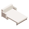 Divan sofa icon, isometric style