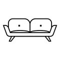 Divan sofa icon, outline style
