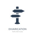 divarication icon in trendy design style. divarication icon isolated on white background. divarication vector icon simple and