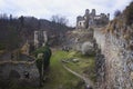 Divci Kamen castle ruins. South bohemia, Czechia