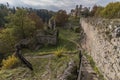 Divci Kamen ruin of castle in autumn Royalty Free Stock Photo