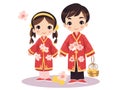 Children in Traditional Lunar New Year Attire