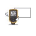Dive computer Caricature character design style with a white board Royalty Free Stock Photo