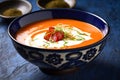 Dive into culinary delight with this sumptuous tomato soup Royalty Free Stock Photo