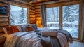 Dive into a deep restful slumber in a picturesque winter setting lulled by the peaceful whispers of gently falling snow