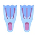 Dive diving shoes snorkeling single isolated icon with flat style