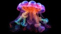 Exploring Vibrant Neon Jellyfish in the Mesmerizing Depths of the Ocean