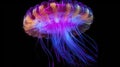 Exploring Vibrant Neon Jellyfish in the Mesmerizing Depths of the Ocean