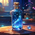 Sapphire Elixir. Blue Elixir. Blue Magic Potion. Royalty Free Stock Photo