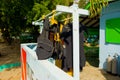 Dive gear drying in the sun