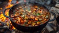 Bayou Banquet: A Celebration of New Orleans Gumbo and Crawfish Royalty Free Stock Photo