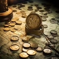 Silent Witnesses: Coins that Tell Tales of the Past Royalty Free Stock Photo