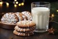Dive into the holiday spirit with gingerbread cookies and a tall glass of creamy milk