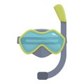 Dive mask icon cartoon vector. Swimming equipment