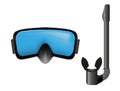 Dive mask and snorkel