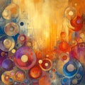 Dive into this mesmerizing abstract art with dreamy circles and vibrant hues