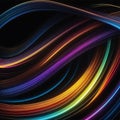 Cybernetic Symphony: Abstract Multicolored Light Trails