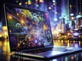 Intricate AI Neural Network A MultiExposure Macro Photography of Abstract Coding on a Laptop Unveiling the Beauty of