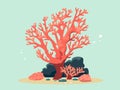 Illustration of Underwater Elegance - Vibrant Coral Garden Royalty Free Stock Photo