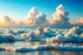 Seamless Pattern Design A Captivating TiltShift Miniature of Clouds and Waves Ideal for Backgrounds Textiles and More Royalty Free Stock Photo