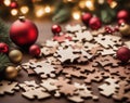 Dive into Nostalgia with a Challenging Christmas Jigsaw Puzzle.AI Generated