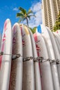 Dive Oahu surfboards on Waikiki Beach