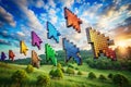 Retro Gaming Direction Cursors A Collection of 8Bit Pixel Arrows for RetroThemed Designs Games and More